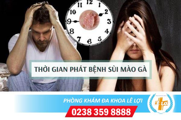 Thời gian phát bệnh sùi mào gà là bao lâu?
